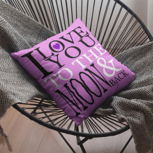 Love you to the moon and back throw pillow on sale
