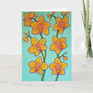 Orchid Azure Bliss I Greeting Card