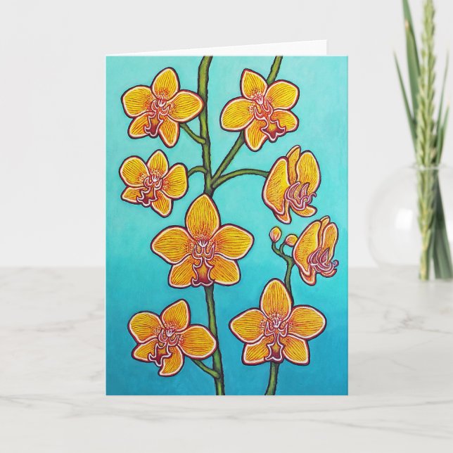 Orchid Azure Bliss II Greeting Card (Front)