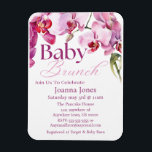 Orchid Baby Brunch/Baby Shower Invitation Card Magnet<br><div class="desc">**Elegant Baby Brunch/Baby Shower Invitation Card Magnet– Pink, Magenta & White with Orchid Floral Design** Pair with your invites Celebrate the upcoming arrival of your little one in style with our beautifully designed **Baby Brunch/Baby Shower Invitation Card magnet** Featuring a delicate blend of **soft pink, bold magenta, and crisp white**,...</div>