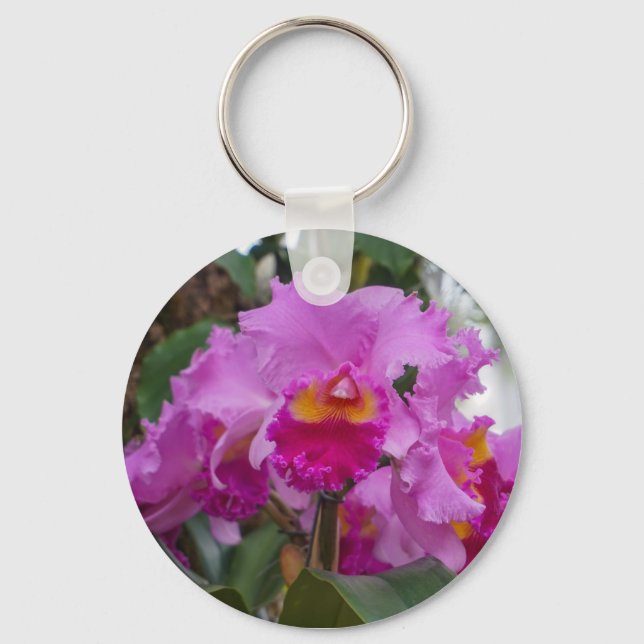 Orchid Beauty Key Ring (Front)