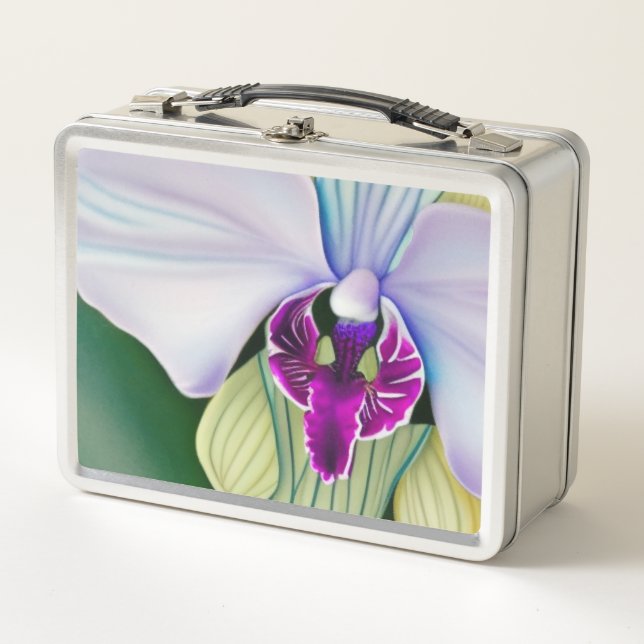 Orchid Beauty Metal Lunch Box (Front)