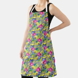 Orchid Begonia And Palm Leaves Apron