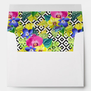 Orchid Begonia And Palm Leaves Envelope