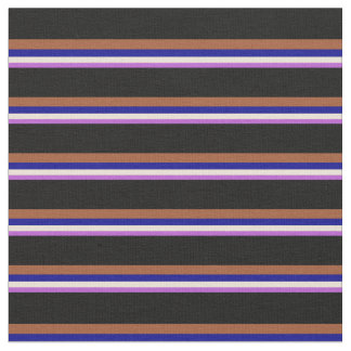 Orchid, Bisque, Dark Blue, Sienna, and Black Fabric