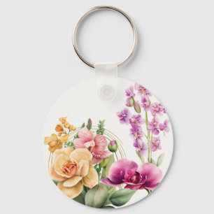 Orchid Blast Key Ring