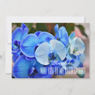 Orchid Blue Will you be my bridesmaid? Invitation