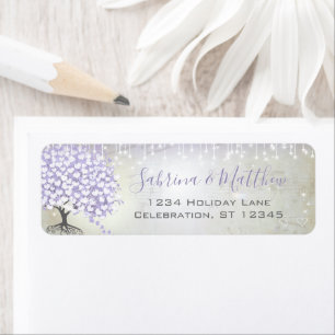Orchid Blush Heart Leaf Tree Lilac Return Address