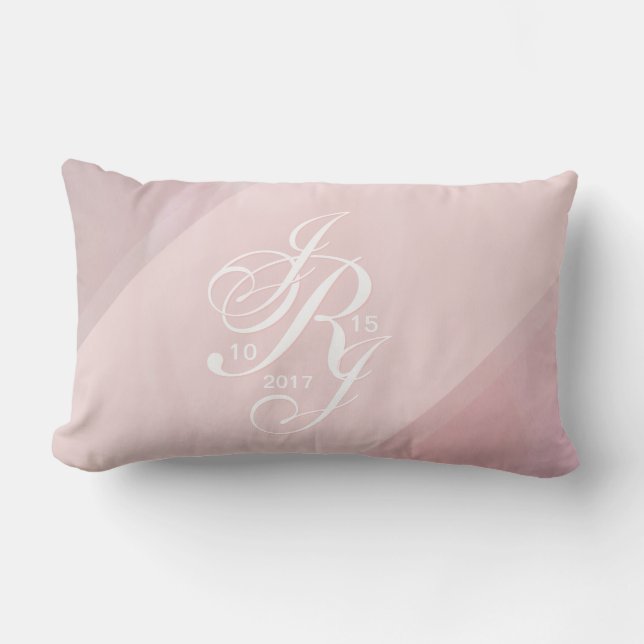 Orchid Blush Monogram Pillow (Front)