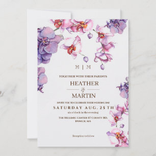 Orchid Botanical Garden Wedding Invitation