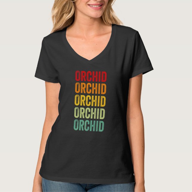Orchid Crypto Rainbow Text T-Shirt (Front)