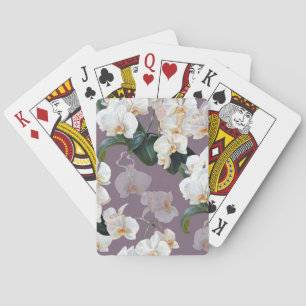 Orchid dark lavender watercolor. playing cards