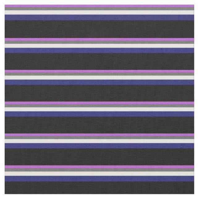 Orchid, Dim Grey, Mint Cream, Midnight Blue, Black Fabric (Close Up)