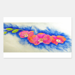 Orchid Dreams Rectangular Sticker