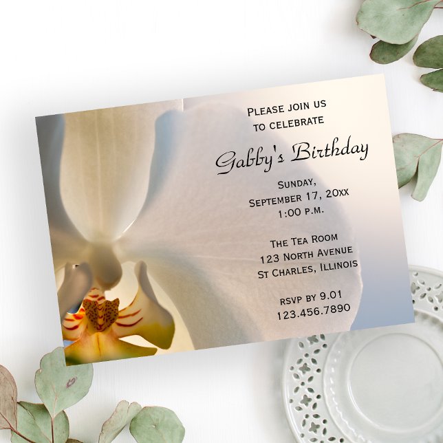 Orchid Elegance Birthday Party Invitation (Creator Uploaded)
