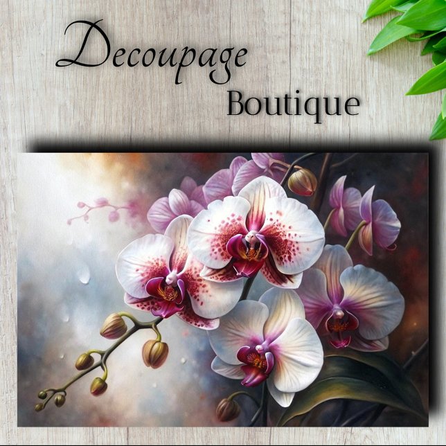 Orchid Elegance Floral Decoupage Tissue Paper (Orchid Elegance Decoupage Tissue Paper)
