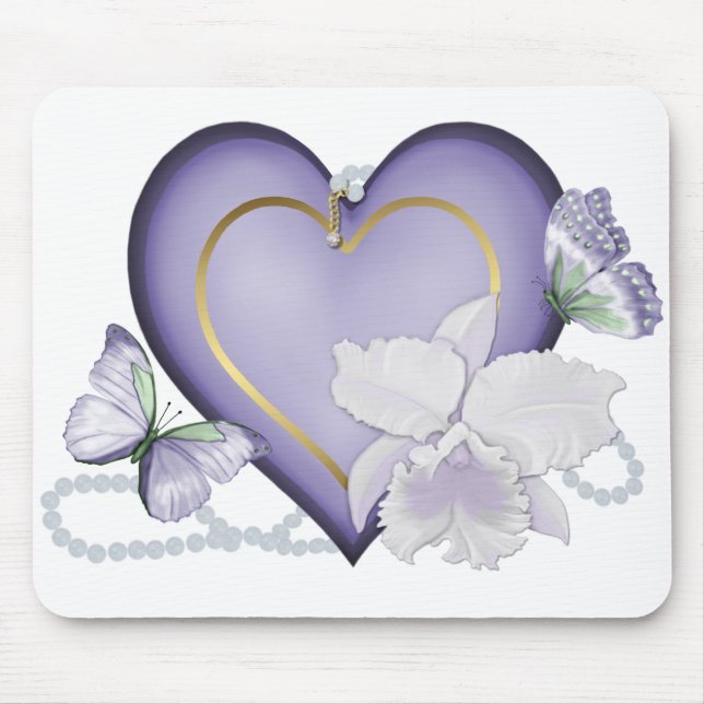 Orchid Elegance Mouse Pad (Front)