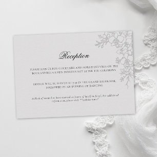 Orchid Elegant Ivory Formal Traditional Wedding Enclosure Card