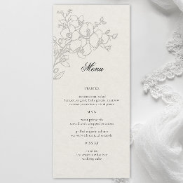 Orchid Elevated Ecru Formal Traditional Wedding Menu