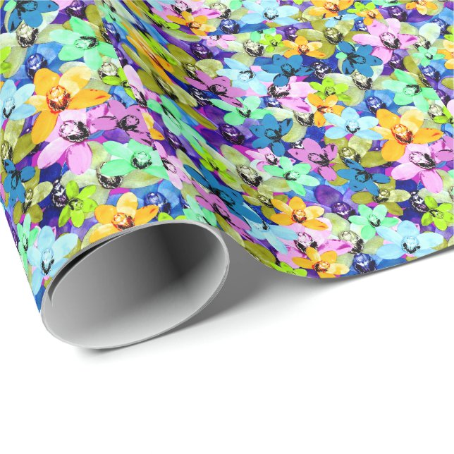 Orchid Extravaganza Watercolour, Gift Wrap Paper (Roll Corner)