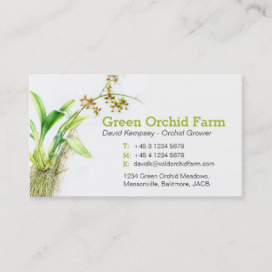 Orchid farmer / flower grower art business cards