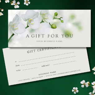Orchid Floral Business Gift Certificate 