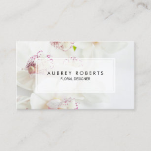 Orchid Floral Designer Professional Floral Business Card