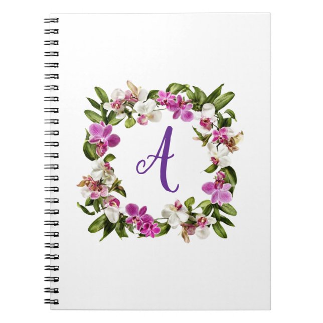 ORCHID FLORAL FRAME NOTEBOOK (Front)