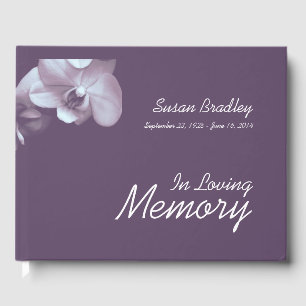 Orchid Floral Photography purple Funeral HCGB Guest Book