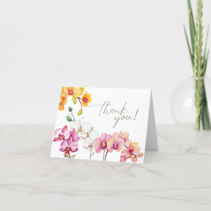 Orchid Floral Thank You Card