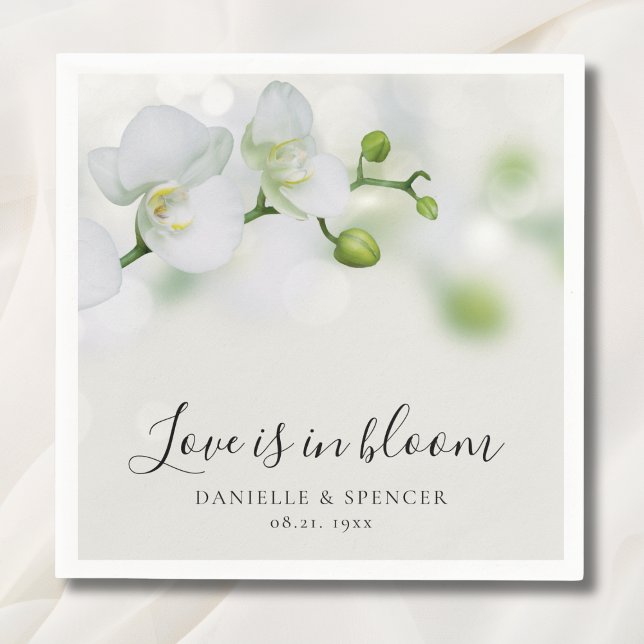 Orchid Floral Wedding Napkin (Floral Wedding Napkins)