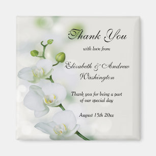 Orchid Flower Blossoms Wedding Magnet