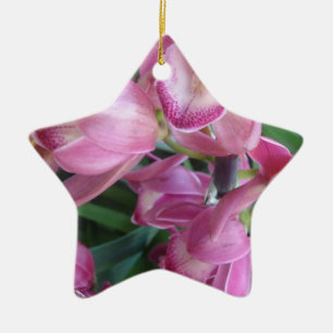 Orchid flower ceramic tree decoration