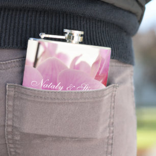 Orchid flower Hip Flask