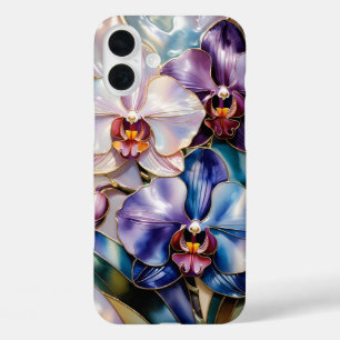 Orchid Flower iPhone Case Blue Pink Elegant