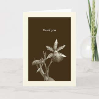 Orchid flower photo custom thank you personal note card