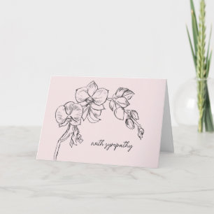 Orchid Flower Sympathy Card Loss Funeral Memorial