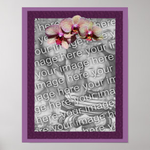 Orchid Flower Trio Frame Create Your Own Photo  Poster