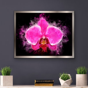 Orchid flower watercolor - pink bb 02 photo print