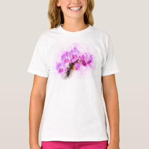Orchid flower watercolor - pink wb 03 T-Shirt
