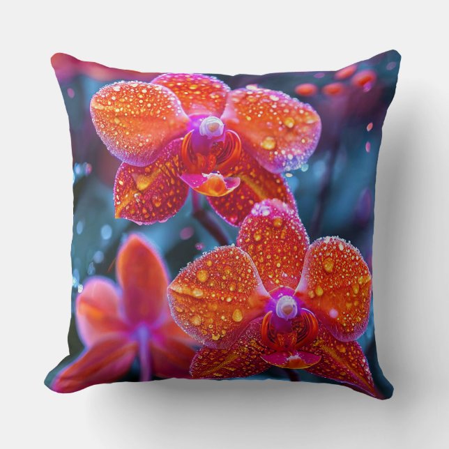 Orchid flowers cushion (Front)