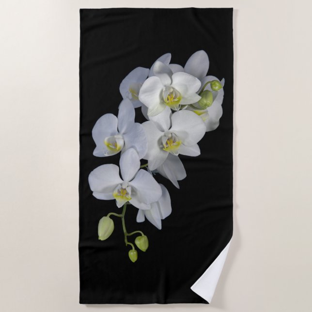 Orchid Garland Beach Towel (Front)