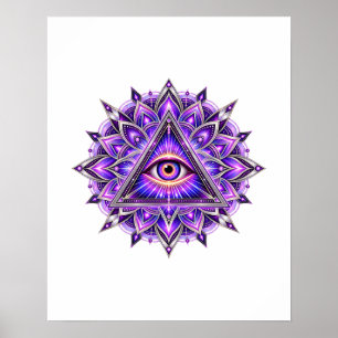 Orchid Geometry Eye Poster