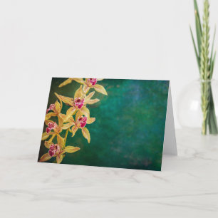 Orchid greeting card, blank inside card