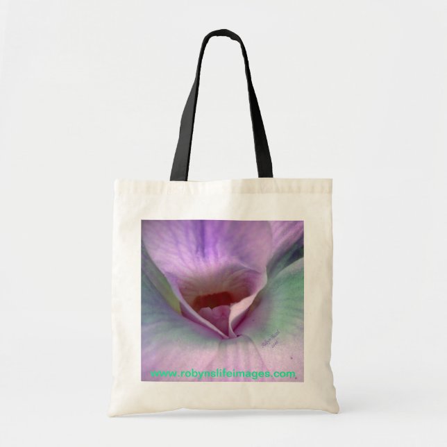 Orchid Grocery Tote Bag (Front)