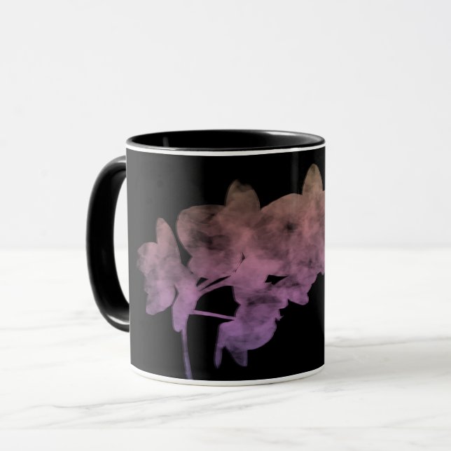 Orchid I-Abenaki shadow on a dark background Mug (Front Left)