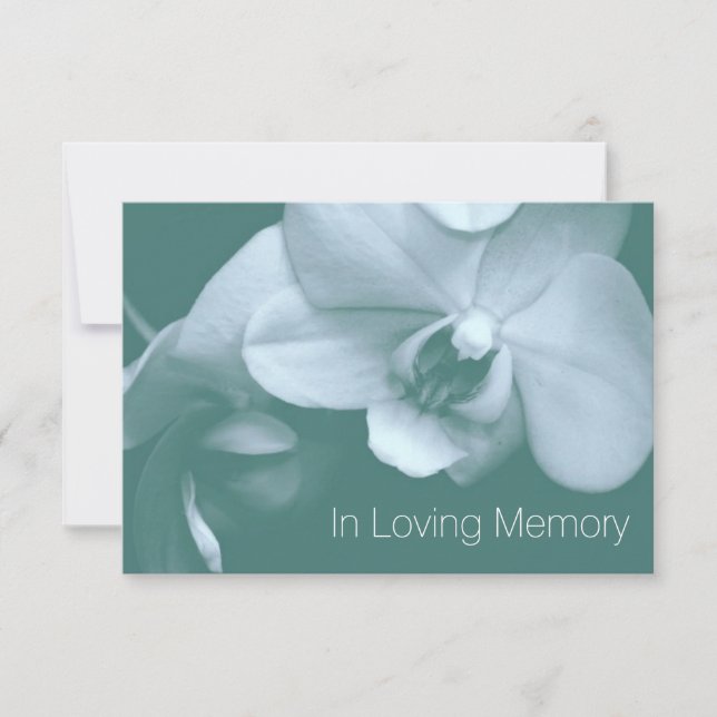 Orchid In Loving Memory 8 Celebration of Life Invitation (Front)