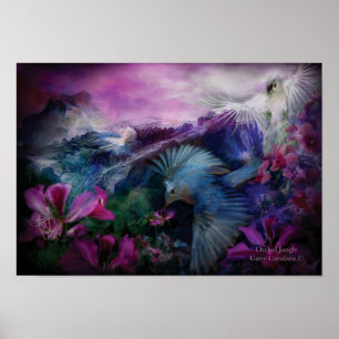 Orchid Jungle Art Poster/Print Poster
