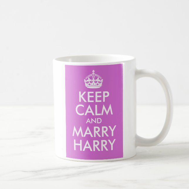 Orchid Keep Calm and Marry Harry Coffee Mug (Right)
