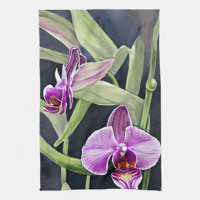 Orchid Kitchen Towel (Vertical)